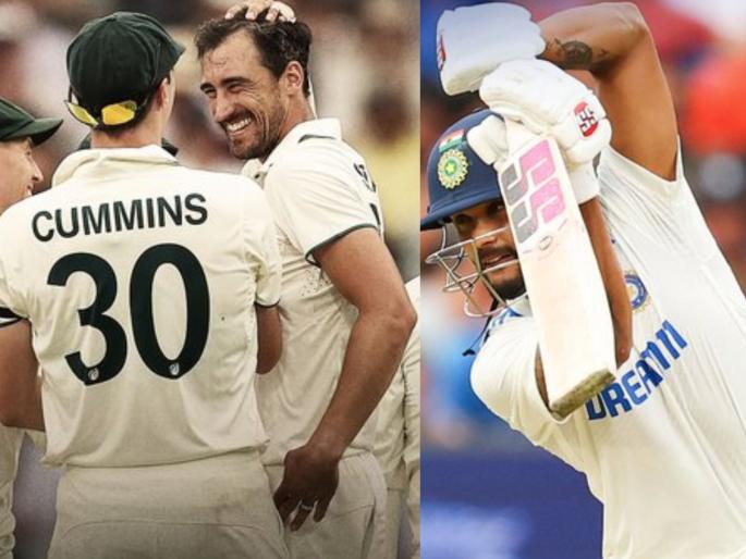 India vs Australia 2nd Test Day 1 IND bundled out for 180 Runs Nitish Reddy top scores with 42 Mitchell Starc picks six wickets | पिंक बॉल किंग Mitchell Starc चा 'सिक्सर'; टीम इंडियाचा पहिला डाव १८० धावांत आटोपला
