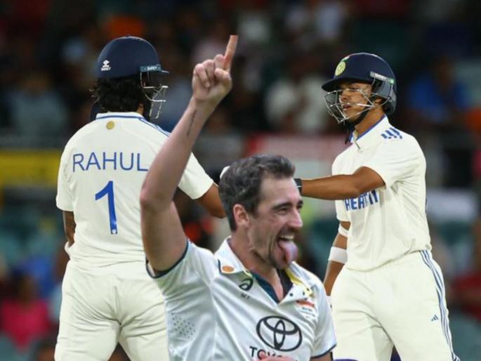 Australia vs India 3rd Test Day 3 Mitchell Starc dismissed Yashasvi Jaiswal Shubman Gill The Gabba Brisbane | AUS vs IND : यशस्वीसह शुबमनही फसला! Mitchell Starc नं २ ओव्हर्समध्ये घेतल्या २ विकेट्स