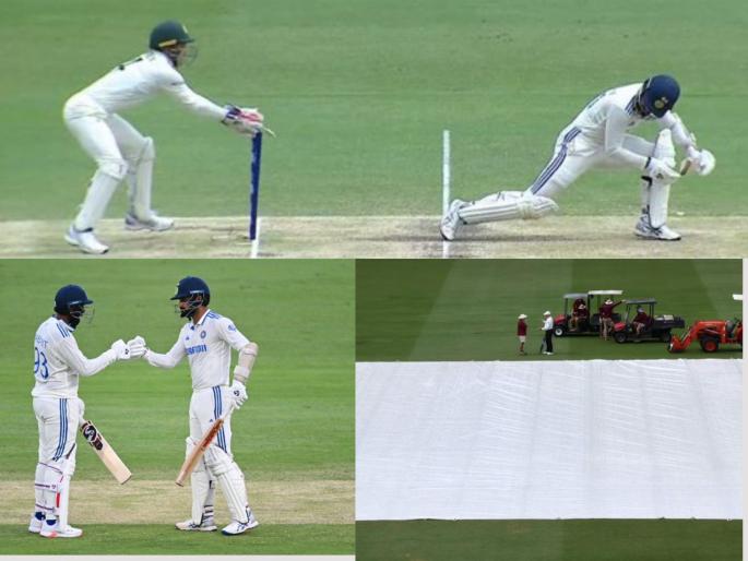 Australia vs India, 3rd Test Day 5 Travis Head removed Akash Deep And Jasprit Bumrah Not Out India All Out 260 Runs 1st Innings Australia Lead 185 runs | AUS vs IND : टीम इंडियाचा पहिला डाव २६० धावांत आटोपला अन् पाऊस बॅटिंगला आला!