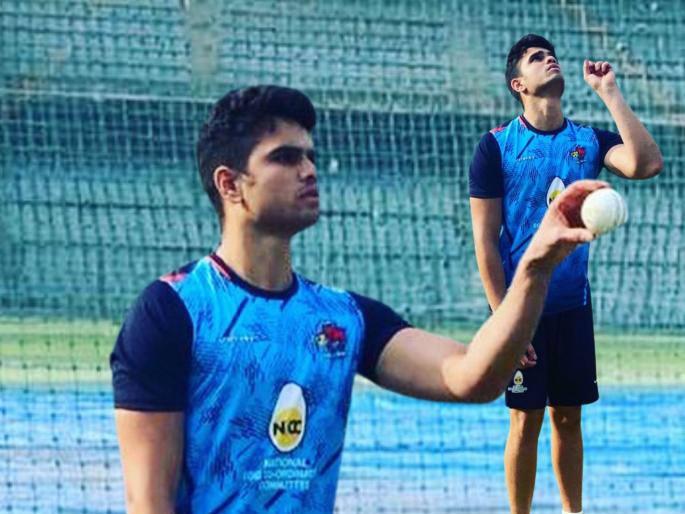 Arjun Tendulkar Reached A Significant Milestone Completed 50 wickets In White Ball Cricket Career During Vijay Hazare Trophy 2024-25 | अर्जुन तेंडुलकरनं गाठला खास पल्ला; व्हाइट बॉल क्रिकेट करिअरमध्ये पार केला 'फिफ्टी'चा आकडा