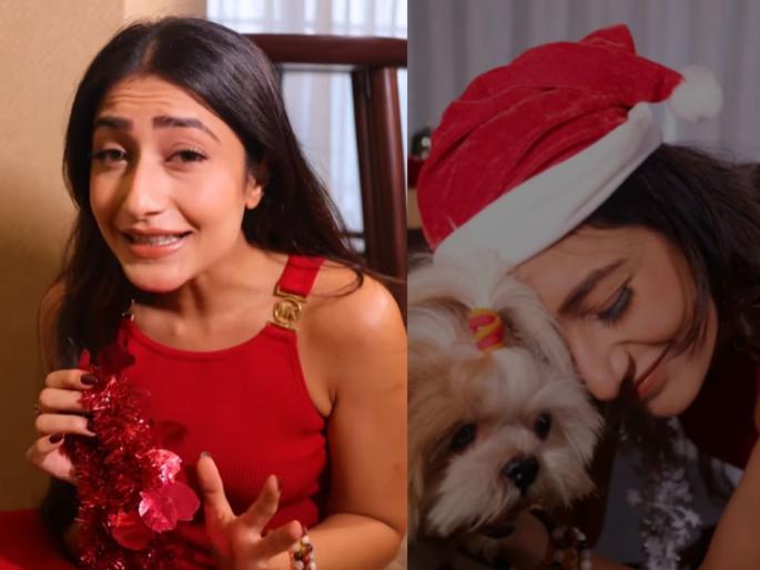 Dhanashree Verma Celebrates Christmas With Her Beloved Pet Dog Coffee Fan Asks About Divorce With Yuzvendra Chahal | नौटंकी सोड; चहलसोबतच्या 'मॅटर'वर बोल! सिंगल फ्रेममध्ये दिसली अन् धनश्री पुन्हा फसली