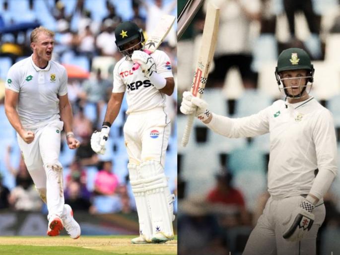 South Africa Debutant Corbin Bosch Scripts History With Breaks 122 Year Old Record During South Africa vs Pakistan 1st Test | पाक विरुद्ध पदार्पण करणाऱ्या बॉलरचा पराक्रम! बॅटिंगमध्ये सेट केला नवा विश्व विक्रम