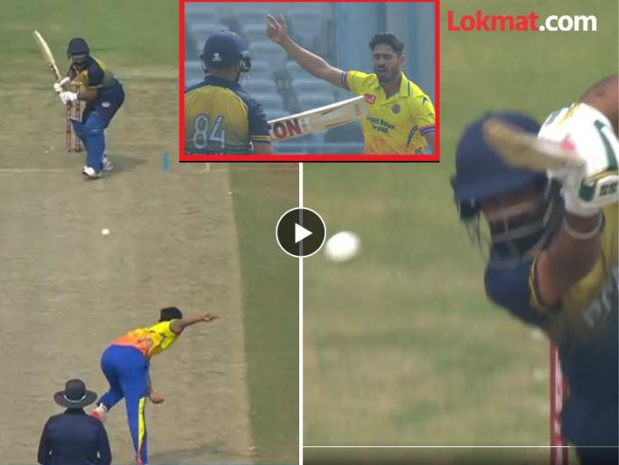 Vijay Hazare Trophy Maharashtra vs Punjab Quarter Final Mukesh Choudhary Fire In His Opening Spell Got Top Order Wickets Of Abhishek Sharma Prabhsimran And Nehal Wadera Watch Video | जा प्रभ'सिमरन' जा..! पंजाबसमोर महाराष्ट्राच्या ताफ्यातील CSK च्या भिडूचा 'भांगडा';अभिषेकही नाही टिकला
