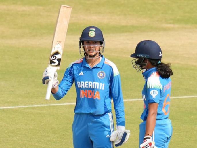 Smriti Mandhana Breaks Harmanpreet Kaur Record Smashes Fastest ODI Century By An Indian Woman | स्मृती मानधनाची वादळी खेळी; सेट केला सर्वात जलद शतकी खेळीचा नवा रेकॉर्ड