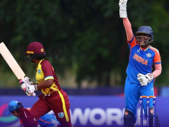 ICC Under 19 Womens T20 World Cup 2025 India Women U19 won by 9 wkts Agianst West Indies Women U19 | U19 Womens T20 World Cup : भारतीय पोरींची कमाल! फक्त २६ चेंडूत संपवली मॅच