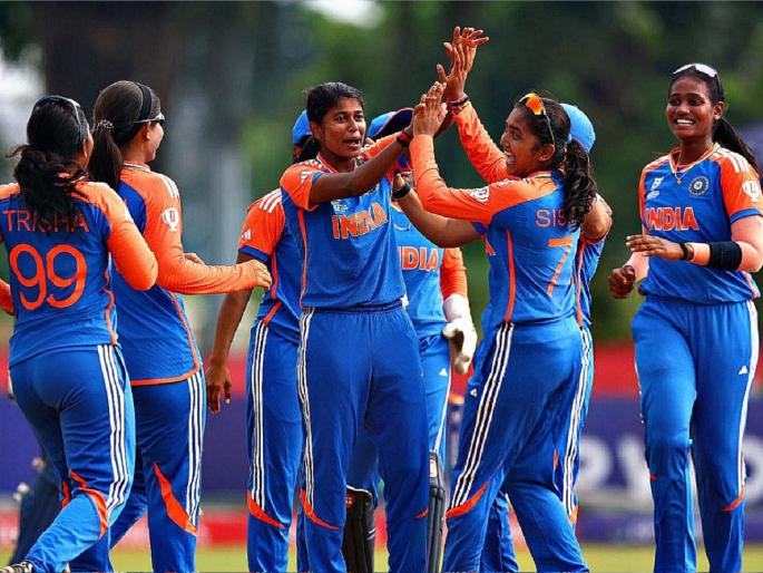 India beat Sri Lanka by 60 runs enter Super 6 of ICC U19 T20 Women’s World Cup as Group A toppers in Kuala Lumpur | टीम इंडियाच्या लेकींची वर्ल्ड कपमध्ये हॅटट्रिक! तोऱ्यात मारली सुपर सिक्समध्ये एन्ट्री