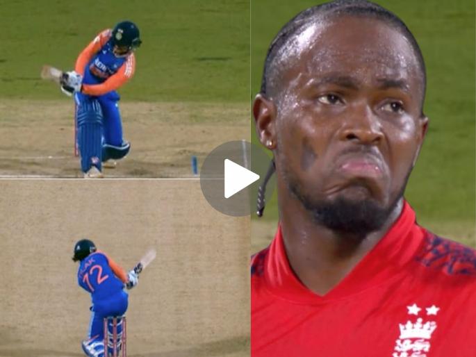 IND vs ENG Tilak Varma Hits Two Sixes And 1 Boundary in Jofra Archer's 3rd over England pacer Reaction Goes Viral | तिलक वर्माची तुफान फटकेबाजी; युवा बॅटरनं पाडला बुक्का! मग जोफ्रा आर्चरचा चेहरा पडला (VIDEO)