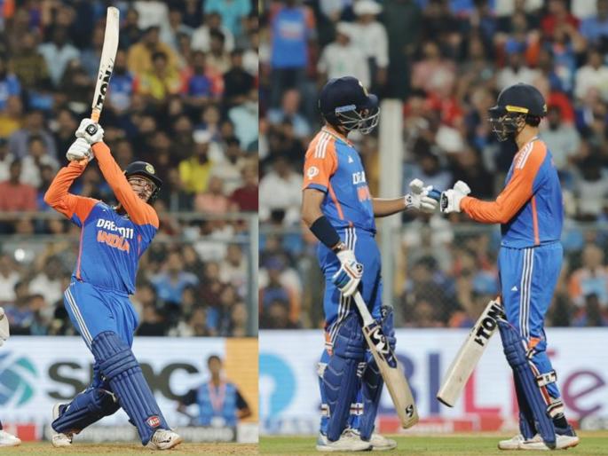 IND vs ENG 5th T20ITeam India scores its highest PowerPlay score in T20 Internationals Also Fastest 100 Team Total And More Record With Abhishek Sharma Second Fastest century At Wankhede Stadium Mumbai | IND vs ENG : रेकॉर्ड ब्रेक मॅच! पॉवर प्लेमधील सर्वोच्च धावसंख्येसह टीम इंडियानं सेट केले अनेक विक्रम
