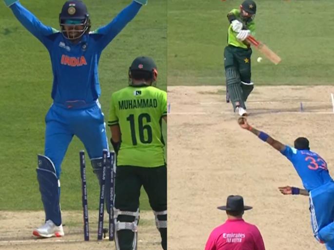 ICC Champions Trophy 2025 Pakistan vs India Mohammad Rizwan misses out on half century after Axar Patel dismisses Pakistan's skipper Hardik Pandya dismissed Saud Shakeel Watch Video | एक आली की दुसरी येतेच! जाळं अन् धूर संगट...अक्षरनं रिझवानला तर हार्दिकनं सौद शकीलला बनवलं 'मामा'