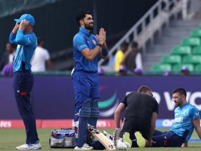 AFG vs ENG Champions Trophy 2025 Afghanistan posts 325 off 7 in 50 overs Ibrahim Zadran Hits Recordbreak 177 Runs Inning | ENG vs AFG : अफगाणिस्तानच्या १८ नंबर जर्सीवाल्या हिरोची हवा; इंग्लंडला ३२६ धावांचं टार्गेट दिलं ना भावा