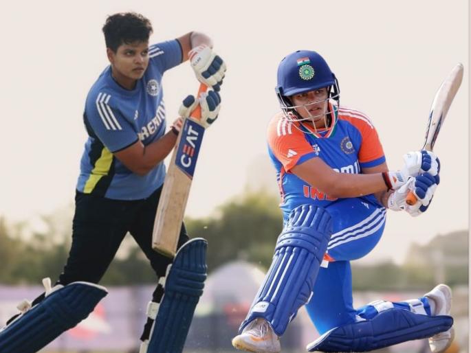 'Lady Sehwag's bat is on fire! Shafali Verma's explosive show; Missed her 'double century' by just 3 runs | 'लेडी सेहवाग'ची बॅट तळपली! Shafali Verma चा धमाकेदार शो; अवघ्या ३ धावांनी हुकलं 'द्विशतक'