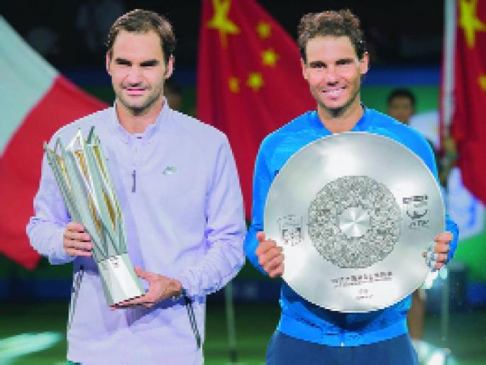 Federer's power punch, easily lost in one hour and 11 minutes: fifth consecutive win over Nadal | फेडररचा पॉवर पंच, एक तास ११ मिनिटांत सहज मात : नदालवर सलग पाचवा विजय  Federer's power punch, easily lost in one hour and 11 minutes: fifth consecutive win over Nadal | फेडररचा पॉवर पंच, एक तास ११ मिनिटांत सहज मात : नदालवर सलग पाचवा विजय