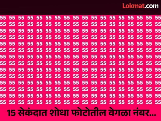 Optical Illusion : Can you find 56 number along with 55 in this photo in 15 second | चॅलेंज! 15 सेकंदात शोधून दाखवा फोटोतील वेगळा नंबर, ठराल जीनिअस!