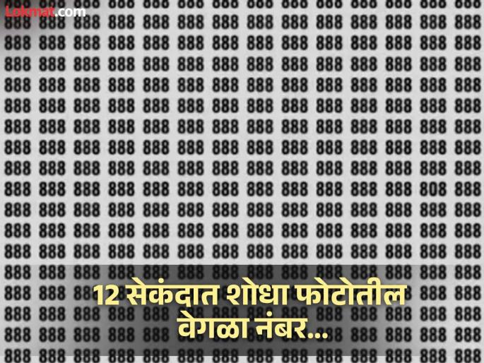 Optical Illusion : Can you spot number 808 among 888s in this optical illusion photo in 10 second | केवळ जीनिअस लोकच 12 सेकंदात शोधू शकतील फोटोतील वेगळा नंबर, तुम्हीही ट्राय करा! Optical Illusion : Can you spot number 808 among 888s in this optical illusion photo in 10 second | केवळ जीनिअस लोकच 12 सेकंदात शोधू शकतील फोटोतील वेगळा नंबर, तुम्हीही ट्राय करा!