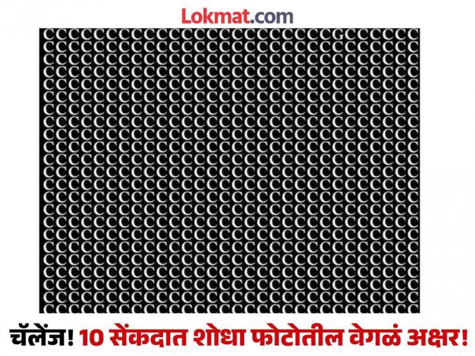 Optical illusion : Spot one odd letter hidden in sea of c in just 10 seconds | जास्तीत जास्त लोक फोटोतील वेगळं अक्षर शोधण्यात झाले फेल, बघा तुम्हीही ट्राय करा! Optical illusion : Spot one odd letter hidden in sea of c in just 10 seconds | जास्तीत जास्त लोक फोटोतील वेगळं अक्षर शोधण्यात झाले फेल, बघा तुम्हीही ट्राय करा!