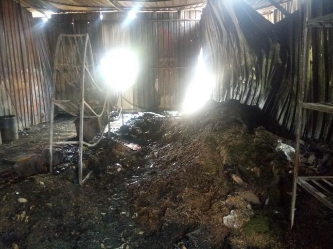 fire broke out at washim; shop burnt | वाशिम : दिपाली गृह उद्योगाला आग, ५० लाखाचे नुकसान fire broke out at washim; shop burnt | वाशिम : दिपाली गृह उद्योगाला आग, ५० लाखाचे नुकसान