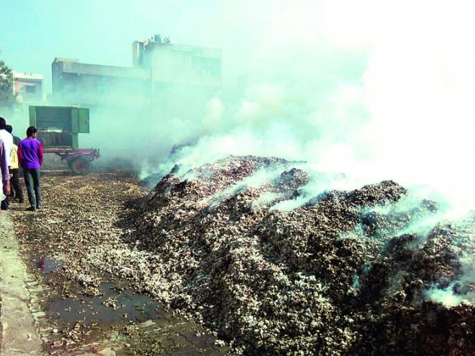 Shegaon: burnt kiln in fire, cotton and khak | शेगाव : भट्टड जीनला आग, कापूस जळून खाक Shegaon: burnt kiln in fire, cotton and khak | शेगाव : भट्टड जीनला आग, कापूस जळून खाक