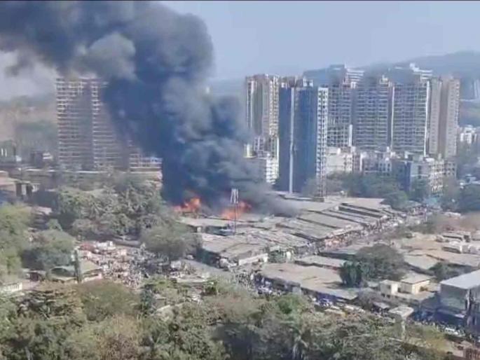 fire breaks out in goregaons khadakpada furniture market | Mumbai Fire: गोरेगावच्या खडकपाडा फर्निचर मार्केटला भीषण आग, सारं जळून खाक! fire breaks out in goregaons khadakpada furniture market | Mumbai Fire: गोरेगावच्या खडकपाडा फर्निचर मार्केटला भीषण आग, सारं जळून खाक!