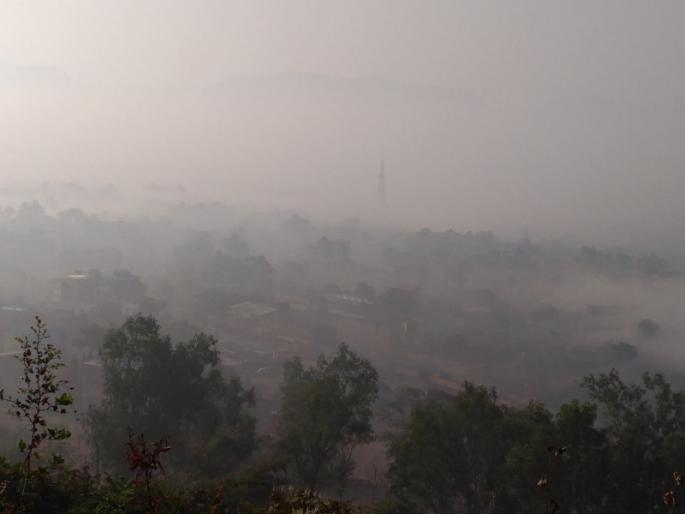 Due to heavy fog in Kolhapur district, drought-like crops along with mango mangoes hit | कोल्हापूर जिल्ह्यात दाट धुक्यासह दवाचा वर्षाव, आंबा मोहरासह वेलवर्गीय पिकांना फटका