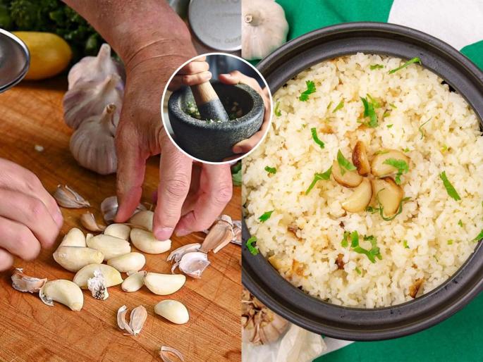 If you love spicy must try this recipe, garlic rice recipe, Indian tadka recipies | झणझणीत फोडणीच सांगेल पदार्थ आहे लै भारी! पाहा लसूण भाताची झटपट चमचमीत रेसिपी