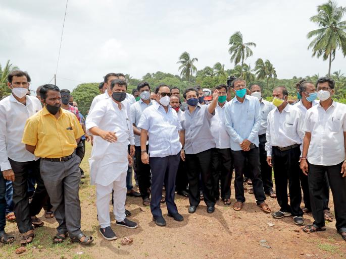 Narayan Rane inspects the fall of Vijaydurg fort | विजयदुर्ग किल्ल्याच्या पडझडीची नारायण राणेंकडून पाहणी Narayan Rane inspects the fall of Vijaydurg fort | विजयदुर्ग किल्ल्याच्या पडझडीची नारायण राणेंकडून पाहणी