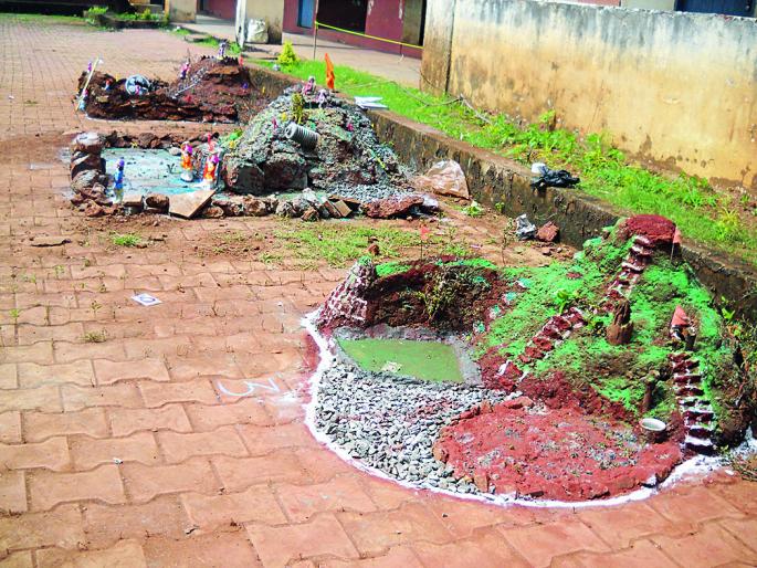 The castle is not ready for rain; Baby company angry | पावसामुळे तयार होईनात गड-किल्ले; बच्चे कंपनीमध्ये नाराजी The castle is not ready for rain; Baby company angry | पावसामुळे तयार होईनात गड-किल्ले; बच्चे कंपनीमध्ये नाराजी