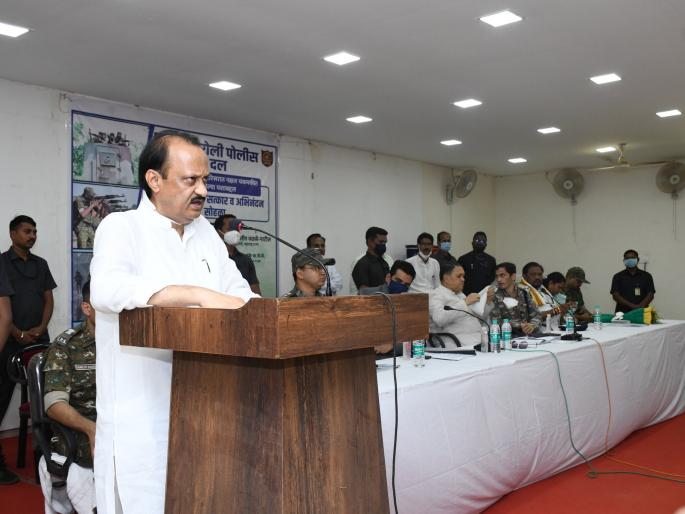 Ajit Pawar on to providing benefits to police employees who working in naxalite areas | "गडचिरोलीतील जवानांची सुरक्षा, चांगले आरोग्य, राहणीमानासाठी प्राधान्याने कार्य करू" Ajit Pawar on to providing benefits to police employees who working in naxalite areas | "गडचिरोलीतील जवानांची सुरक्षा, चांगले आरोग्य, राहणीमानासाठी प्राधान्याने कार्य करू"
