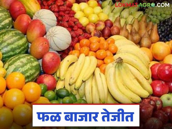 Fruit Market: Fruit market flourished; As the demand increased, so did the prices | Fruit Market : फळ बाजार बहरला; मागणी वाढल्याने भावही वधारले Fruit Market: Fruit market flourished; As the demand increased, so did the prices | Fruit Market : फळ बाजार बहरला; मागणी वाढल्याने भावही वधारले