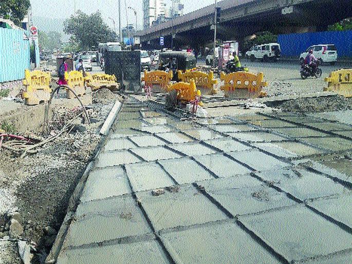 Rescue residents for corruption in development works; Traffic congestion problem | विकासकामांच्या कूर्मगतीचा रहिवाशांना फटका; वाहतूककोंडीची समस्या Rescue residents for corruption in development works; Traffic congestion problem | विकासकामांच्या कूर्मगतीचा रहिवाशांना फटका; वाहतूककोंडीची समस्या