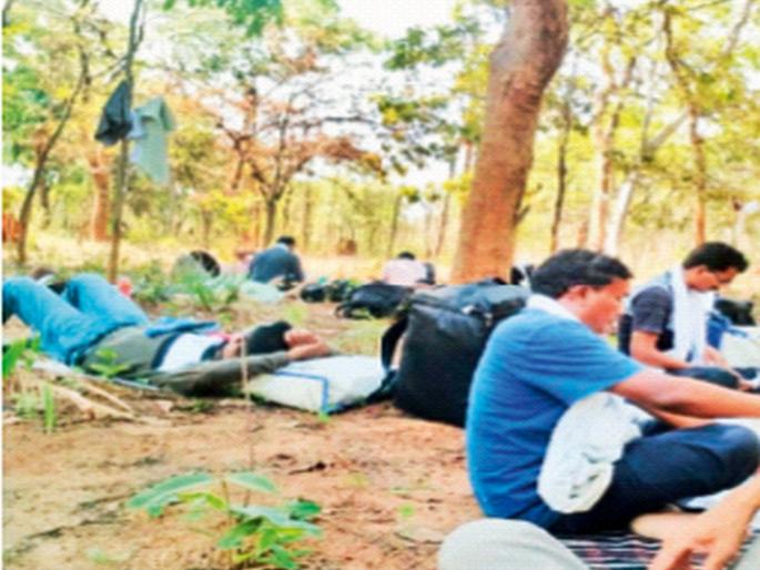 Gadchiroli Lok Sabha Election - Election Commission employees walk more than 10 kilometers | कसली हेलिकॉप्टर सवारी? १० किमी पायदळ वारी; बेस कॅम्पवरून जाताना निवडणूक कर्मचाऱ्यांचे हाेतात हाल Gadchiroli Lok Sabha Election - Election Commission employees walk more than 10 kilometers | कसली हेलिकॉप्टर सवारी? १० किमी पायदळ वारी; बेस कॅम्पवरून जाताना निवडणूक कर्मचाऱ्यांचे हाेतात हाल