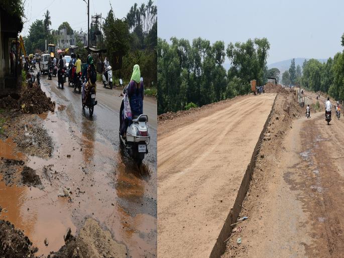 The quality of concreting along with the widening of the Kolhapur to Gaganbawada National Highway is poor | ना राष्ट्रीय महामार्गाचा दर्जा, ना अपघातप्रवणतेकडे लक्ष; कोल्हापूर-गगनबावडा रस्ता पाच ठिकाणी अपूर्णच The quality of concreting along with the widening of the Kolhapur to Gaganbawada National Highway is poor | ना राष्ट्रीय महामार्गाचा दर्जा, ना अपघातप्रवणतेकडे लक्ष; कोल्हापूर-गगनबावडा रस्ता पाच ठिकाणी अपूर्णच