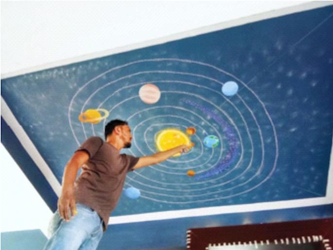 The galaxy descended on the roof of the school at Talasari | तलासरीतील शाळेच्या छतावर अवतरली आकाशगंगा The galaxy descended on the roof of the school at Talasari | तलासरीतील शाळेच्या छतावर अवतरली आकाशगंगा