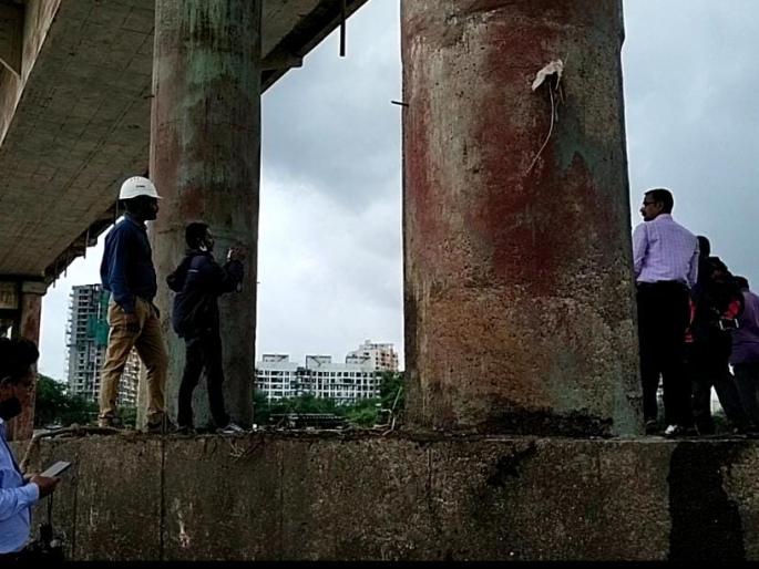 there is crack to gandhari bridge officers checked still closed for vehicles | 'तडा' नाही, हा तर 'काळा कपडा'; गांधारी पुलाची अधिकाऱ्यांकडून पाहणी
