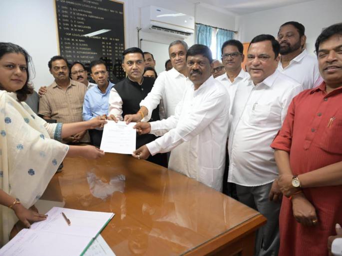 ganesh gaonkar application for the post of goa assembly speaker cm pramod sawant claims that the candidate will be elected with a majority | सभापतिपदासाठी गणेश गावकर यांचा अर्ज; बहुमताने उमेदवार निवडून येण्याचा मुख्यमंत्र्यांचा दावा ganesh gaonkar application for the post of goa assembly speaker cm pramod sawant claims that the candidate will be elected with a majority | सभापतिपदासाठी गणेश गावकर यांचा अर्ज; बहुमताने उमेदवार निवडून येण्याचा मुख्यमंत्र्यांचा दावा