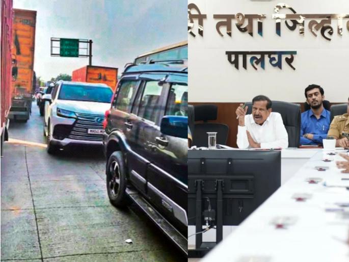 The guardian minister himself saw the restraint in the traffic jam; one day angry people will take to the streets; expressed fear | पालकमंत्र्यांची वाहतूककोंडी! उलट्या दिशेने ताफा घुसला, सव्वाआठ तासांनी बैठकीला पोहोचले The guardian minister himself saw the restraint in the traffic jam; one day angry people will take to the streets; expressed fear | पालकमंत्र्यांची वाहतूककोंडी! उलट्या दिशेने ताफा घुसला, सव्वाआठ तासांनी बैठकीला पोहोचले