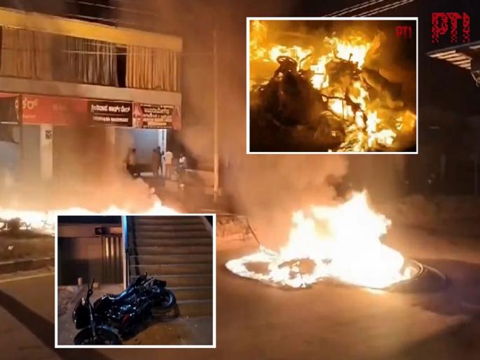 Communal tension in Karnataka's Mandya after stone pelting on Ganpati procession | गणेश विसर्जन मिरवणुकीला गालबोट; दोन गटांत राडा, दगडफेक-जाळपोळीच्या घटनेनंतर तणाव Communal tension in Karnataka's Mandya after stone pelting on Ganpati procession | गणेश विसर्जन मिरवणुकीला गालबोट; दोन गटांत राडा, दगडफेक-जाळपोळीच्या घटनेनंतर तणाव