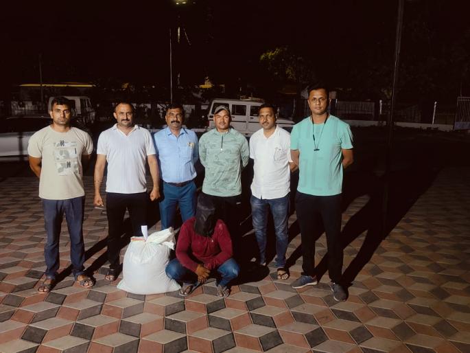 Youth arrested with 14 kg ganja worth 2 82 lakhs action of anti narcotics squad | युवकाला २.८२ लाखांच्या १४ किलो गांजासह अटक, अमली पदार्थ विरोधी पथकाची कारवाई Youth arrested with 14 kg ganja worth 2 82 lakhs action of anti narcotics squad | युवकाला २.८२ लाखांच्या १४ किलो गांजासह अटक, अमली पदार्थ विरोधी पथकाची कारवाई