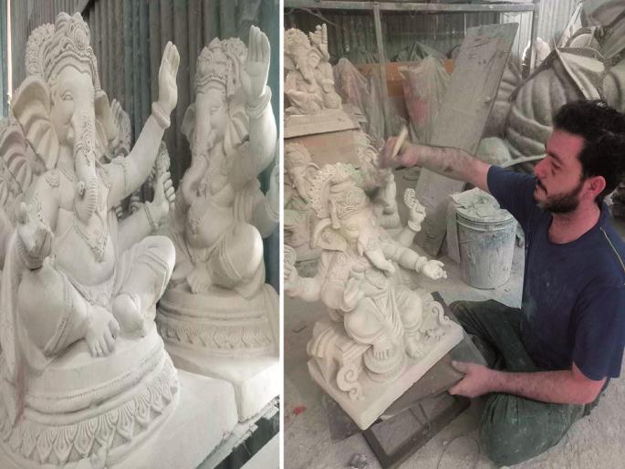 Vedha Ganeshotsav! 70 percent idol of Ganaraya ready; This year the attraction of Ganesha idol in the form of Ramlalla | वेध गणेशोत्सवाचे! गणरायाच्या ७० टक्के मूर्ती तयार; यंदा रामलल्लाच्या रूपातील मूर्तीचे आकर्षण Vedha Ganeshotsav! 70 percent idol of Ganaraya ready; This year the attraction of Ganesha idol in the form of Ramlalla | वेध गणेशोत्सवाचे! गणरायाच्या ७० टक्के मूर्ती तयार; यंदा रामलल्लाच्या रूपातील मूर्तीचे आकर्षण