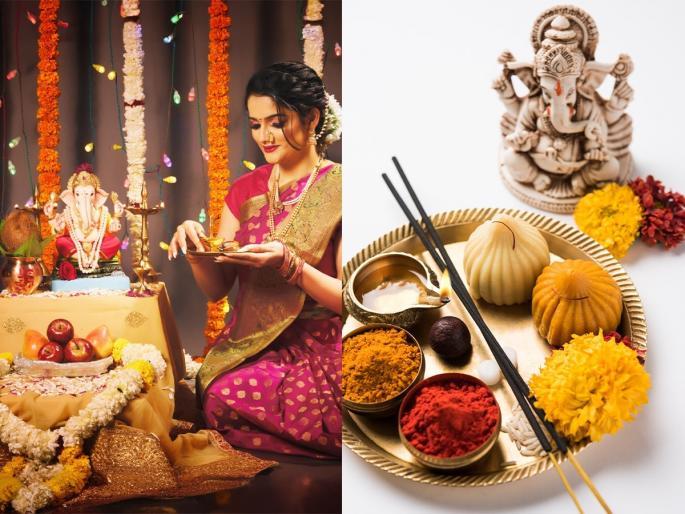 Ganpati Puja Preparation Ganpati Pooja Samagri List Ganesh Chaturthi Puja List Ganesh Pujan Samagri List | गणपती बाप्पांच्या पूजेसाठी लागणाऱ्या साहित्याची पूर्ण यादी! आयत्यावेळी होणार नाही गडबड - पूजा होईल मंगलमय...