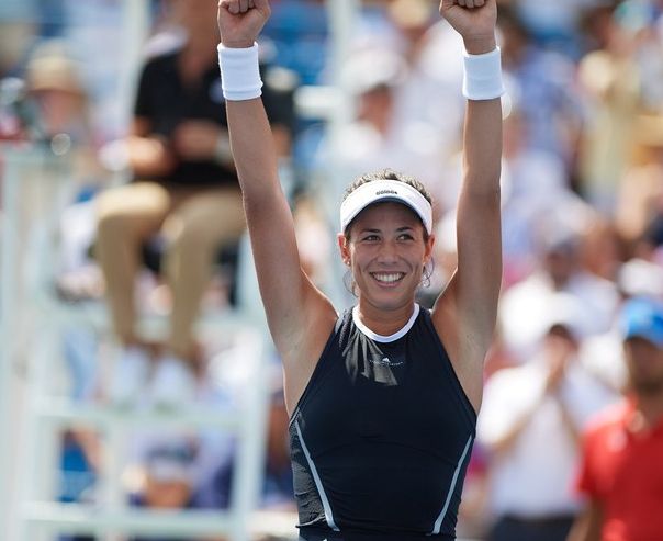 US Open - Gurbani Mughuruza's winning salute | यूएस ओपन - गर्बाइन मुगुरुझाची विजयी सलामी US Open - Gurbani Mughuruza's winning salute | यूएस ओपन - गर्बाइन मुगुरुझाची विजयी सलामी