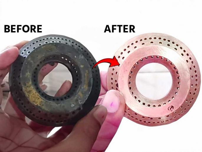 How to clean gas burner at home naturally Easy way to remove grease from stove burner Cheap home remedy to clean gas burner How to make burner shine like new Remove stubborn black stains from gas stove Homemade solution for greasy burner | काळाकुट्ट- चिकट बर्नर चमकेल नव्यासारखा! महागडे लिक्विड नको, घरच्या घरी करा ८ रुपयांचा सोपा उपाय-मिनिटांत होईल साफ How to clean gas burner at home naturally Easy way to remove grease from stove burner Cheap home remedy to clean gas burner How to make burner shine like new Remove stubborn black stains from gas stove Homemade solution for greasy burner | काळाकुट्ट- चिकट बर्नर चमकेल नव्यासारखा! महागडे लिक्विड नको, घरच्या घरी करा ८ रुपयांचा सोपा उपाय-मिनिटांत होईल साफ