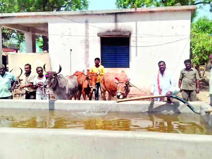 The water given to the villagers from their fields at Kalmsare in Amalner taluka | अमळनेर तालुक्यातील कळमसरे येथे स्वत:च्या शेतातून गावहाळासाठी दिले पाणी The water given to the villagers from their fields at Kalmsare in Amalner taluka | अमळनेर तालुक्यातील कळमसरे येथे स्वत:च्या शेतातून गावहाळासाठी दिले पाणी