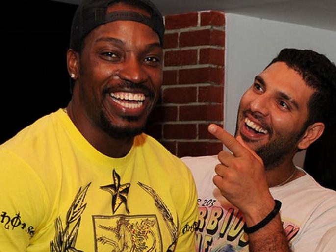 Yuvraj Singh compares Chris Gayle to a cartoon character | Funny : युवराज सिंगला 'या' कार्टून कॅरेक्टरसारखा दिसतो ख्रिस गेल