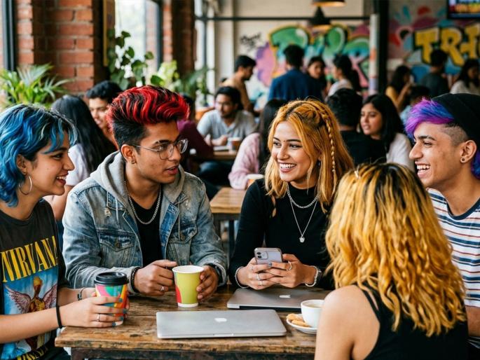 GEN Z hair color blue red golden trend says personality | GEN Z मध्ये वाढतोय हेअर कलर ट्रेंड; ब्ल्यू-रेड-गोल्डन केसांच्या रंगावरुन ओळखा त्यांचं व्यक्तिमत्व GEN Z hair color blue red golden trend says personality | GEN Z मध्ये वाढतोय हेअर कलर ट्रेंड; ब्ल्यू-रेड-गोल्डन केसांच्या रंगावरुन ओळखा त्यांचं व्यक्तिमत्व