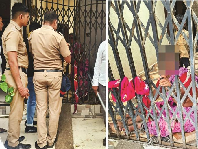 A husband's romance with his girlfriend at home; Angry wife beats her husband, keeps his girl friend tied to the gate | पतीचा मैत्रिणीसोबत घरात रोमान्स; संतप्त पत्नीचा पतीला चोप, मैत्रिणीला ठेवले गेटला बांधून A husband's romance with his girlfriend at home; Angry wife beats her husband, keeps his girl friend tied to the gate | पतीचा मैत्रिणीसोबत घरात रोमान्स; संतप्त पत्नीचा पतीला चोप, मैत्रिणीला ठेवले गेटला बांधून