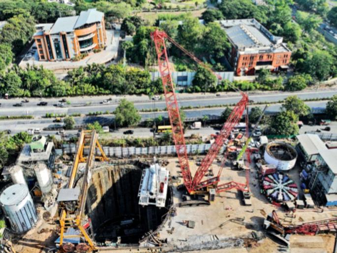 vv | घणसोलीतूनही बुलेट ट्रेन खोदकाम, दुसऱ्या टीबीएमची शाफ्टमध्ये जोडणी सुरू; सावली ते विक्रोळीदरम्यान ‘भुयार’काम vv | घणसोलीतूनही बुलेट ट्रेन खोदकाम, दुसऱ्या टीबीएमची शाफ्टमध्ये जोडणी सुरू; सावली ते विक्रोळीदरम्यान ‘भुयार’काम