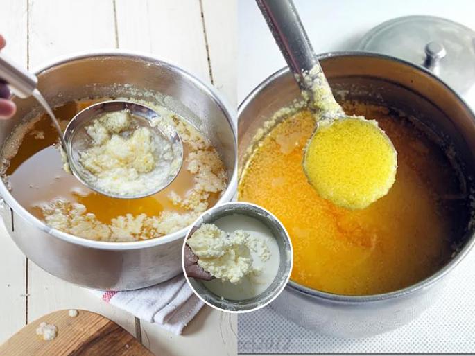 5 mistakes to avoid while churning butter, see the perfect recipe for making perfectly smooth and fragrant ghee | लोणी कढवताना टाळा ५ चुका, पाहा परफेक्ट रवाळ सुगंधी तूप करण्याची परफेक्ट कृती
