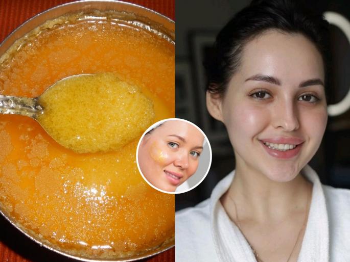 How to use ghee on face for glowing skin in winter Best natural home remedy to reduce wrinkles and dark circles Ayurvedic method to get golden glow skin using ghee | महागडे प्रॉडक्ट्स नको! थंडीत चमचाभर तूप चोळा चेहऱ्यावर, सुरकुत्या-डार्क सर्कल होतील कमी- त्वचा चमकेल सोन्यासारखी..