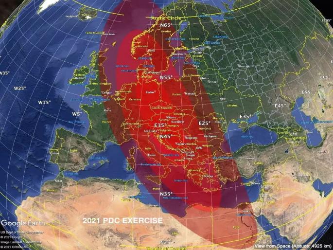 NASA warns if a large asteroid hits Earth, explosion like atomic bomb | ...तर अणुबॉम्बसारखा स्फोट अन् विध्वंस; मोठा उल्कापिंड पृथ्वीवर आदळल्यास कसं असेल चित्र?... NASA ने सांगितलं NASA warns if a large asteroid hits Earth, explosion like atomic bomb | ...तर अणुबॉम्बसारखा स्फोट अन् विध्वंस; मोठा उल्कापिंड पृथ्वीवर आदळल्यास कसं असेल चित्र?... NASA ने सांगितलं