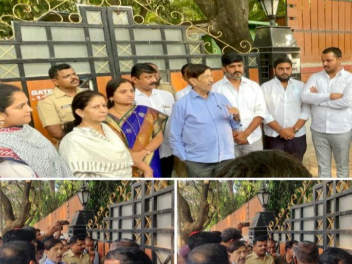 Good pressure of water in Pune Municipal Commissioner bungalow Inspected by Girish Bapat | पुणे महापालिका आयुक्तांच्या बंगल्यात पाण्याचे चांगलेच 'प्रेशर'; गिरीश बापटांनी केली पाहणी Good pressure of water in Pune Municipal Commissioner bungalow Inspected by Girish Bapat | पुणे महापालिका आयुक्तांच्या बंगल्यात पाण्याचे चांगलेच 'प्रेशर'; गिरीश बापटांनी केली पाहणी